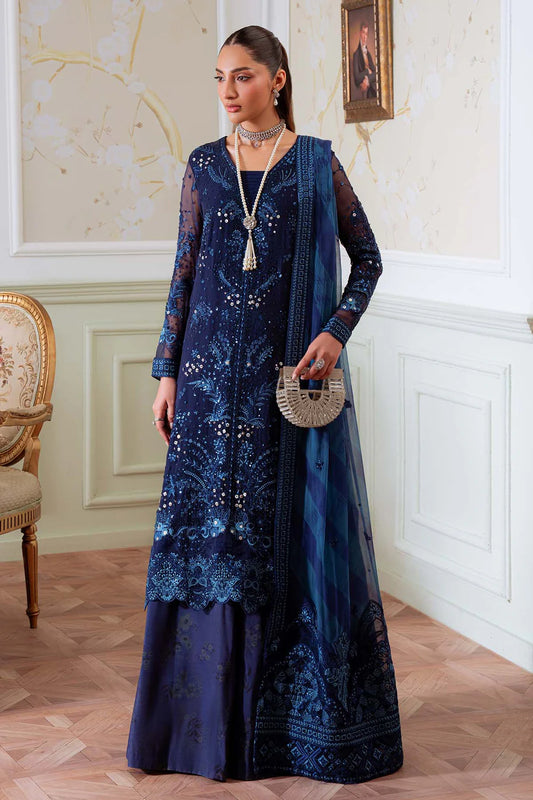 Nureh NEL-79  Embellished Embroidered Chiffon Unstitched Luxury Suit