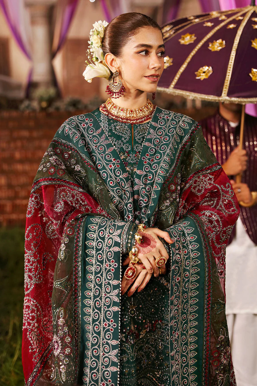 Nureh NL-68 SHADMANI: Jhoomro Luxury Embroidered Chiffon Unstitched Suit