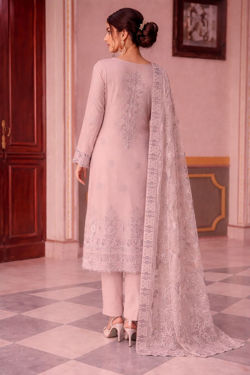 Ramsha Rashmi WB-512 – Embroidered Chiffon Shirt with Dupatta & Grip Trouser (3 Piece Suit)