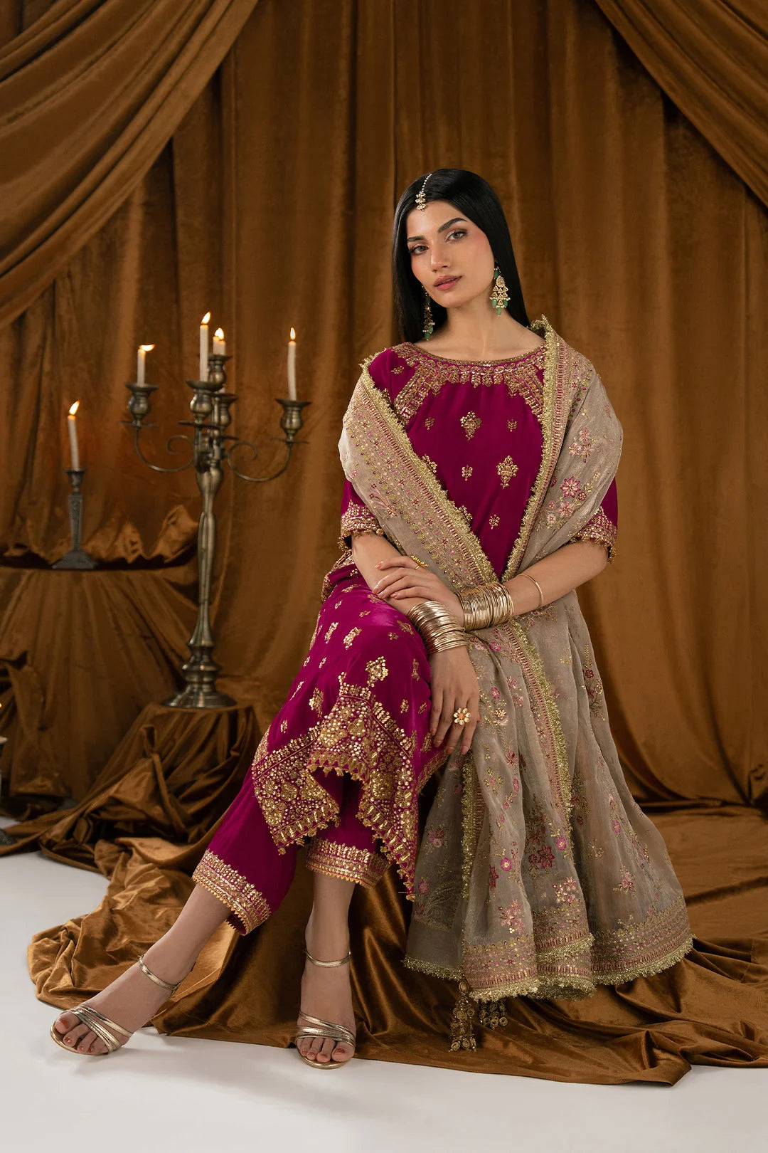 Virsa Velvet Edit By Alizeh | AF-VLT-2282-Atash