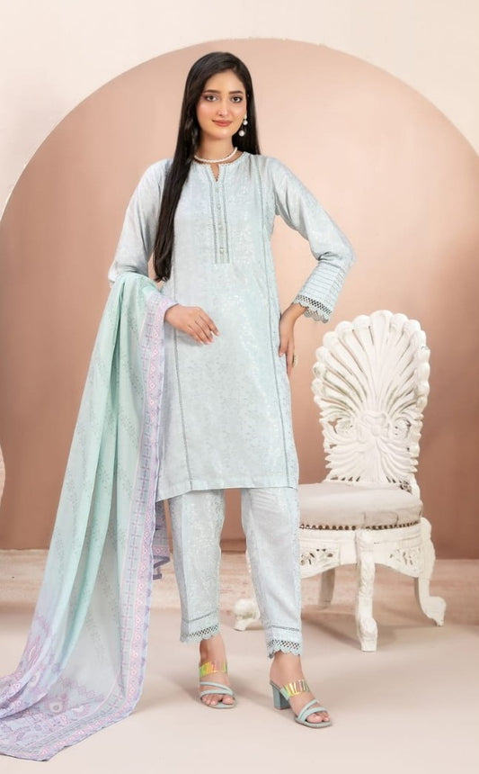D-5661 - NOORI By Tawakkal Stitched 3 Piece Fancy Jacquard Viscose