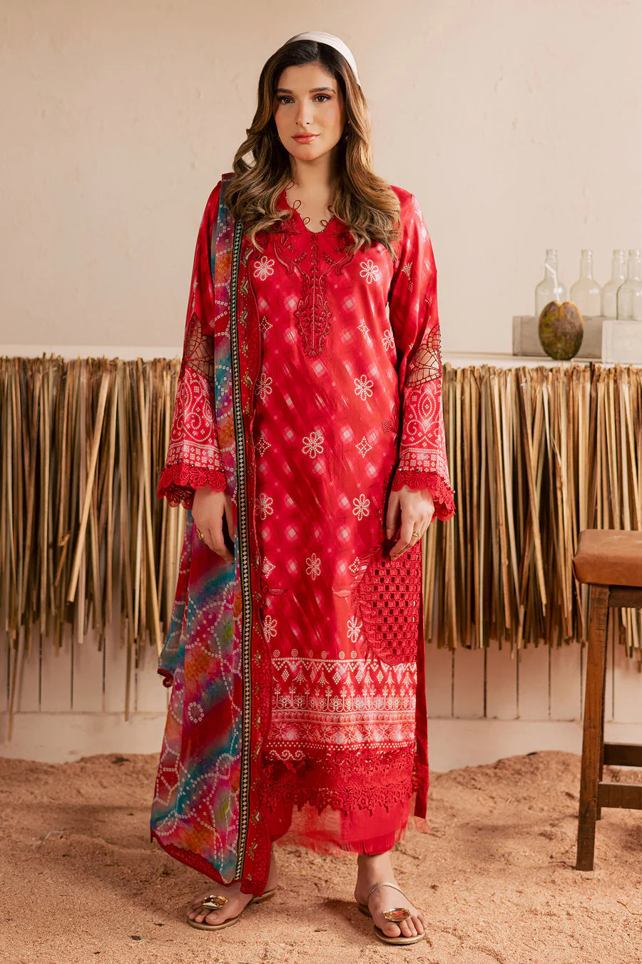 NSG-223 NUREH | EMBROIDERED AND PRINTED LAWN