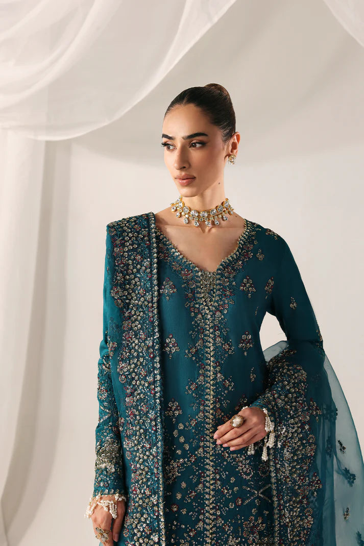 Emaan Adeel – Moonlit Night | Serein Luxe Silk ’25 – Embroidered Raw Silk 3-Piece Suite