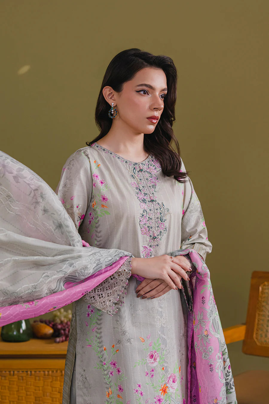 Florence - Zeenat Printed Luxury Pret ( 3Pcs )