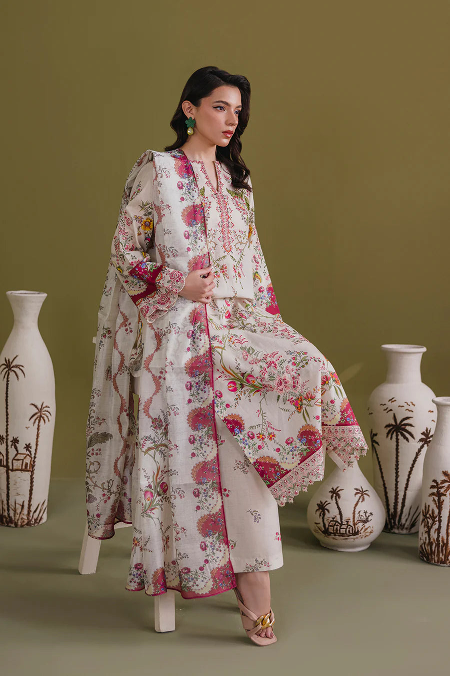 Rosie - Zeenat Printed Luxury Pret ( 3Pcs )