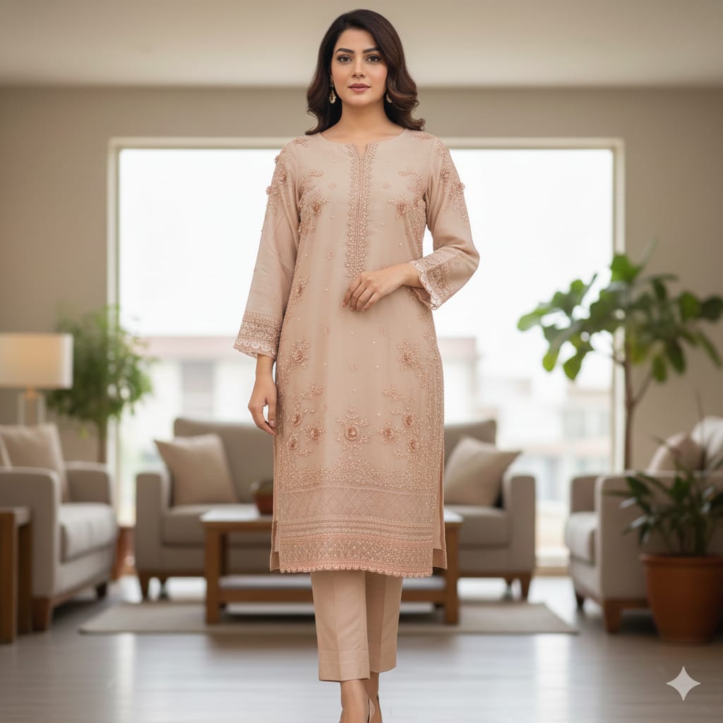 Raikhta Siraa Embroidered Dress – Premium Collection