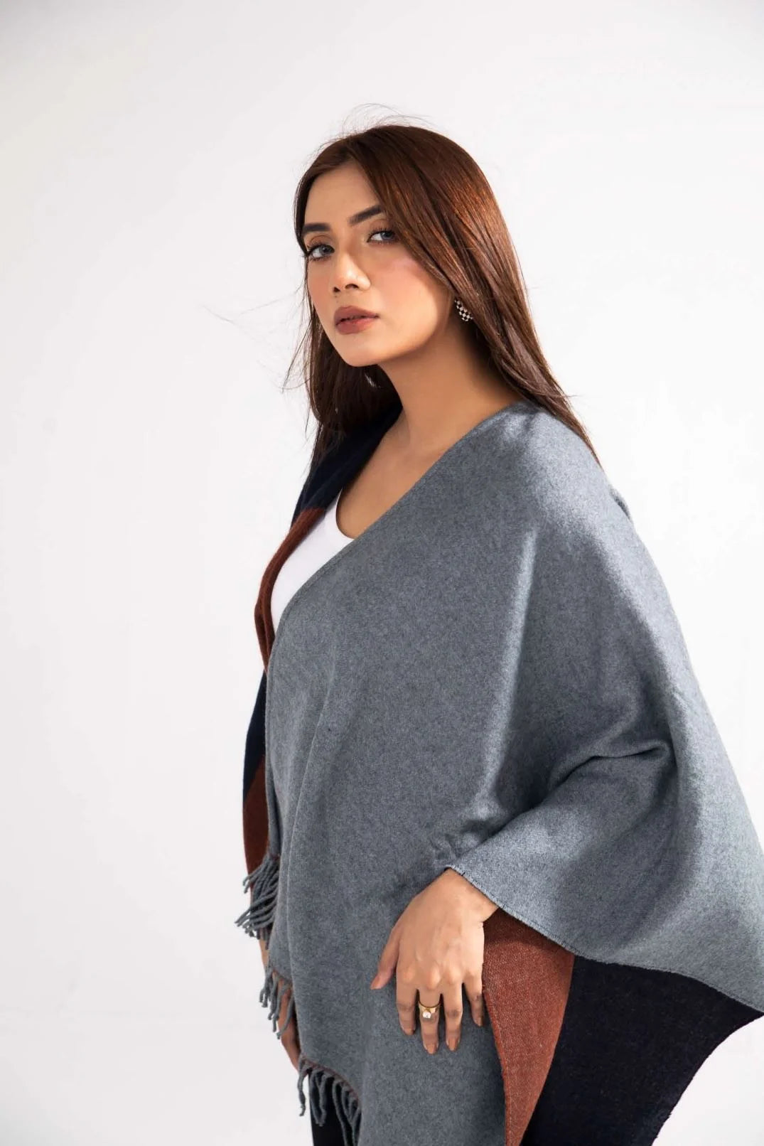 Manahils Premium Woolen Cape Shawl 20