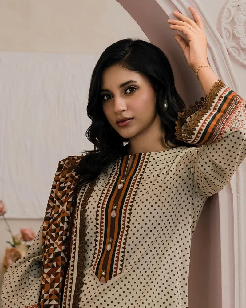 Zellbury | Embroidered Printed Lawn 2pc | Design 669