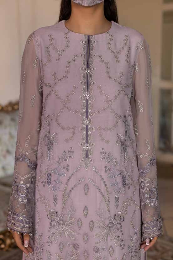 Chandani Kuch Khas By Flossie Premium Chiffon 3pc Unstitched Suit - CH-105