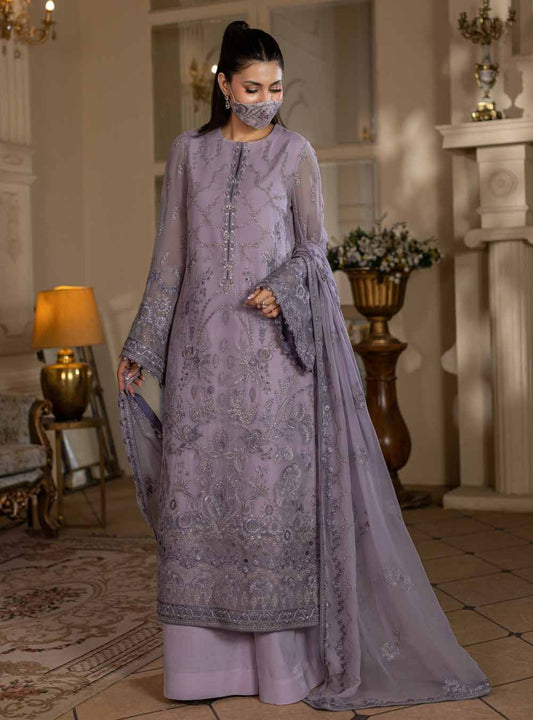 Chandani Kuch Khas By Flossie Premium Chiffon 3pc Unstitched Suit - CH-105