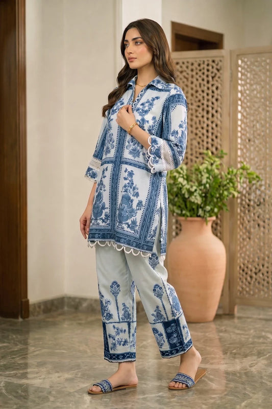 Indigo Manor - sahar neutral edit 2 pc printed unstitched