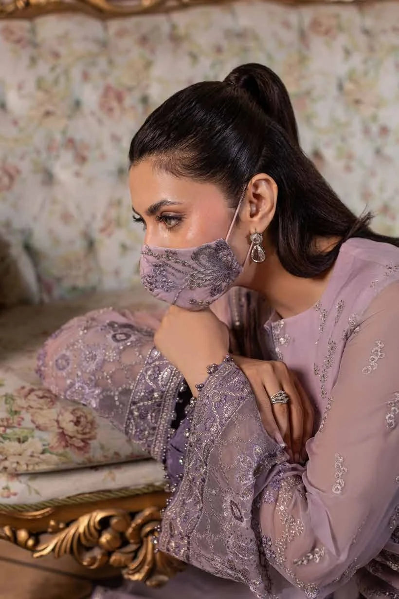 Chandani Kuch Khas By Flossie Premium Chiffon 3pc Unstitched Suit - CH-105