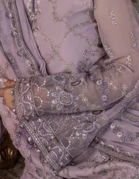 Chandani Kuch Khas By Flossie Premium Chiffon 3pc Unstitched Suit - CH-105