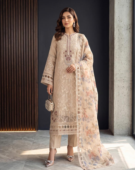 D-11803 - DILKASH BY RAIKHTA 3 Piece Stitched Embroidered Organza