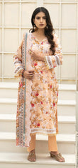Mashaál by Riaz Arts – D/07 | Embroidered Lawn Shirt with Embroidered Lawn Voile Dupatta