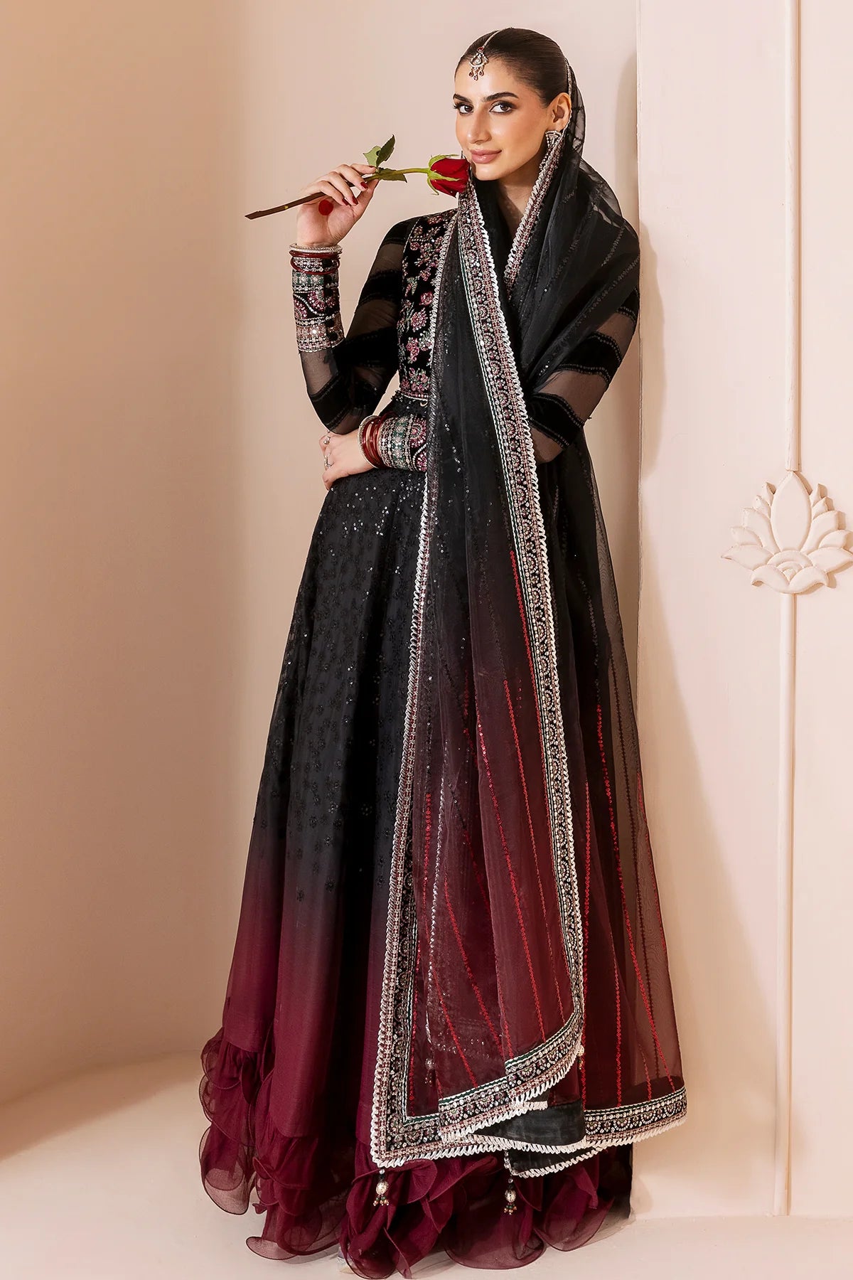 Embroidered Velvet Formal CVF D-10