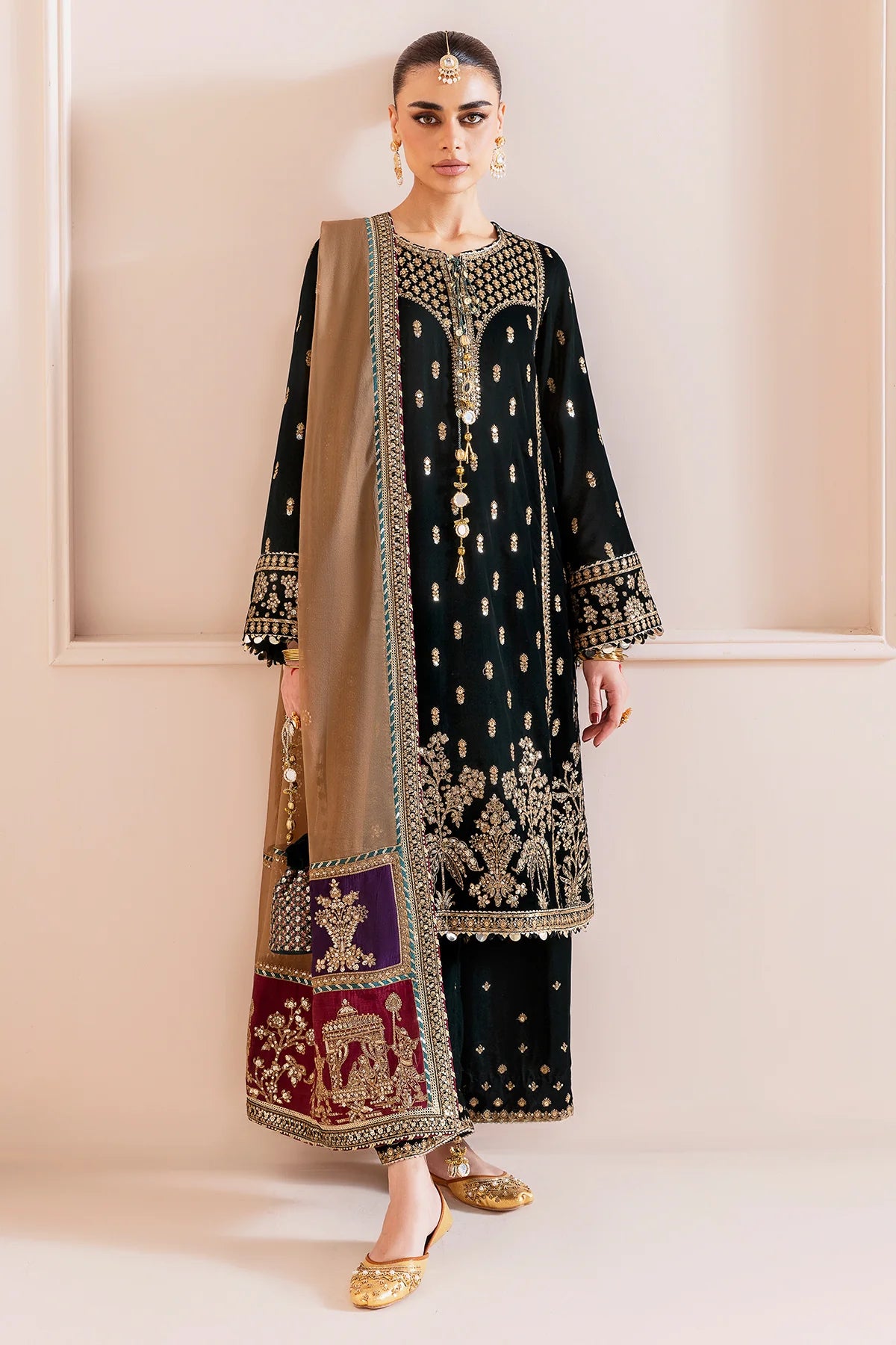Embroidered Velvet Formal CVF D-01