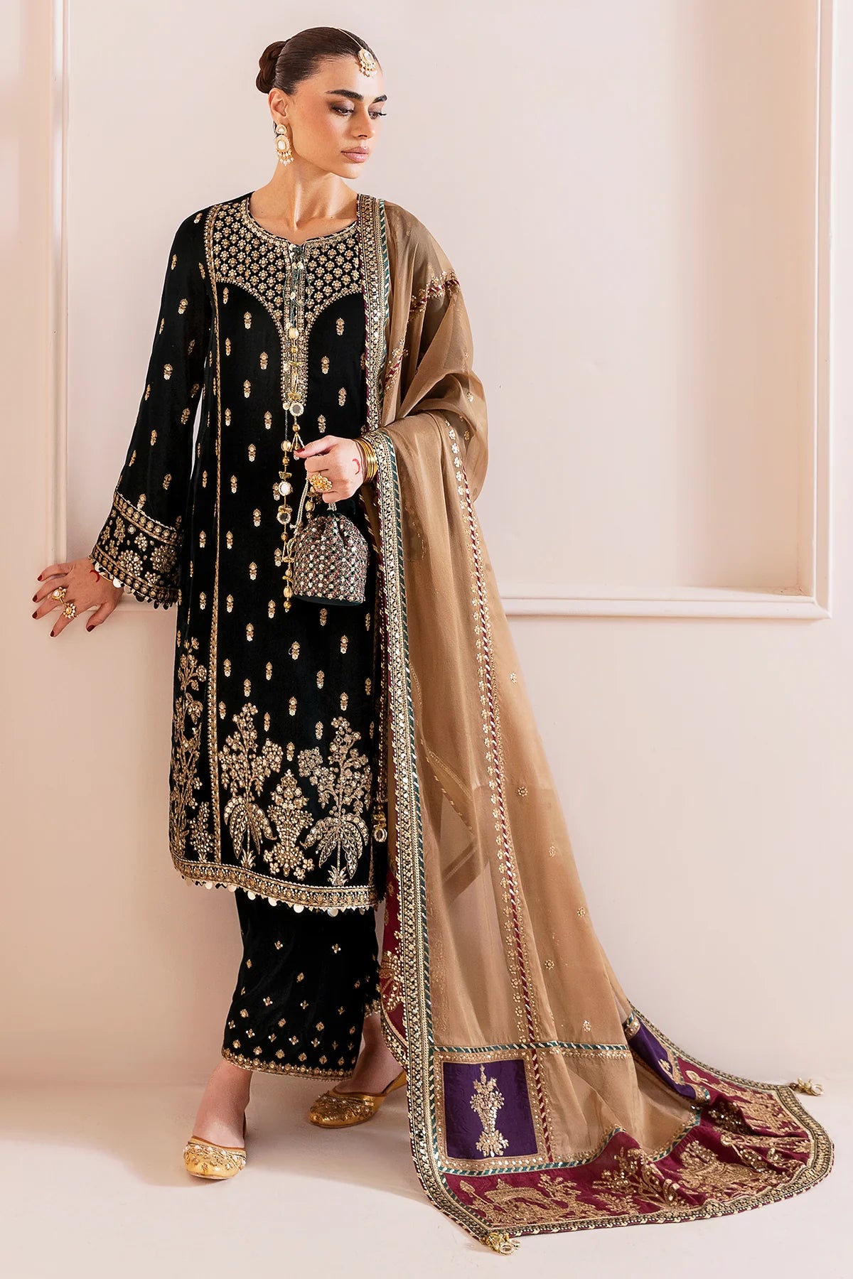 Embroidered Velvet Formal CVF D-01