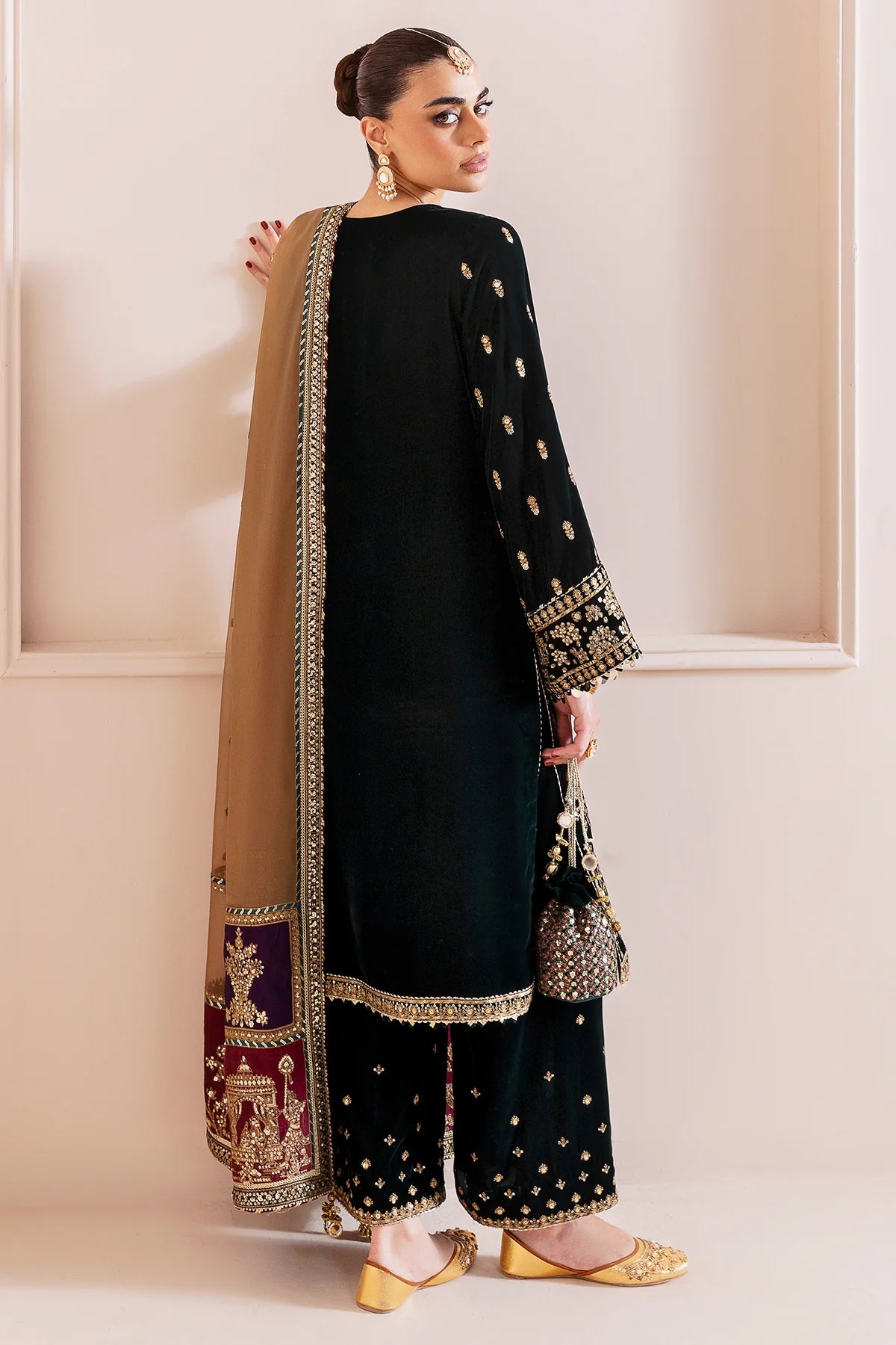 Embroidered Velvet Formal CVF D-01