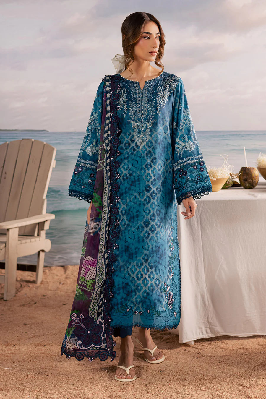 NSG-217 NUREH | EMBROIDERED AND PRINTED LAWN