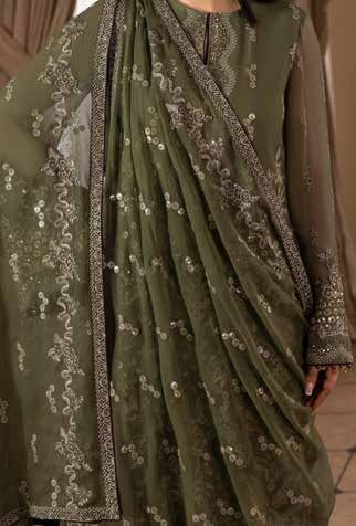 Chandani Kuch Khas By Flossie Premium Chiffon 3pc Unstitched Suit - CH-101