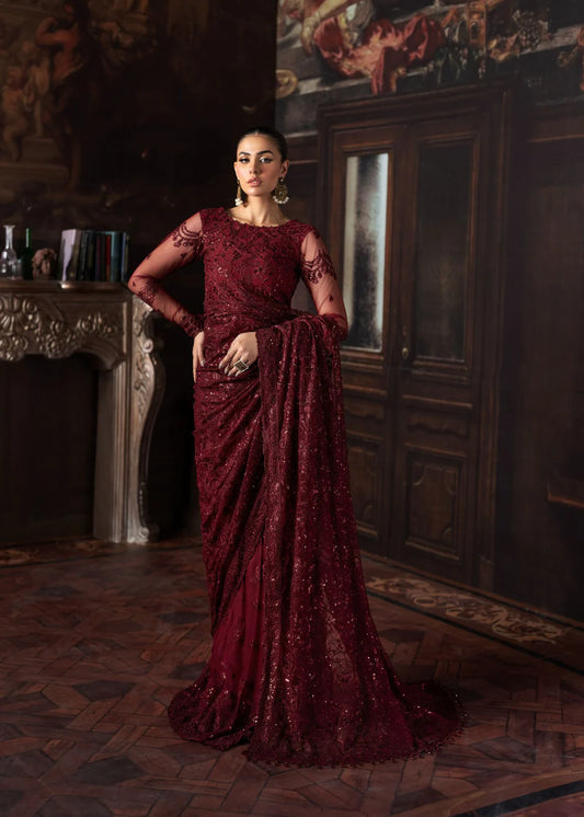Zarif Rouge Formals ZRW 02 MABEL - Sequins Embroidered Net 3-Piece Suit