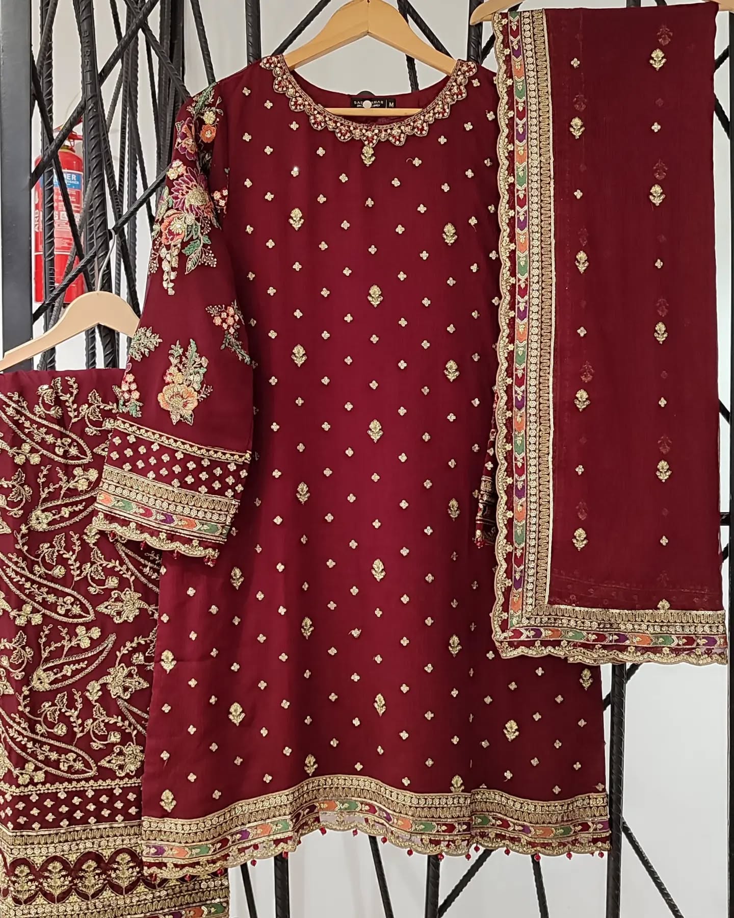 Sada Bahar Afsanee | Stitched Embroidered 3Pc Chiffon Festive Wear