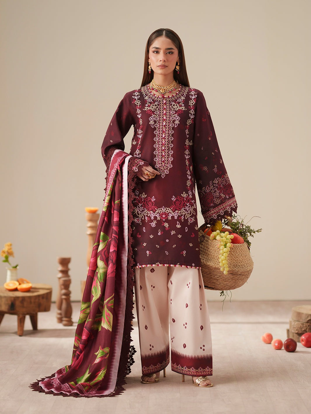 D-81B - Bin Ilyas Jojo Summer Embroidered Lawn