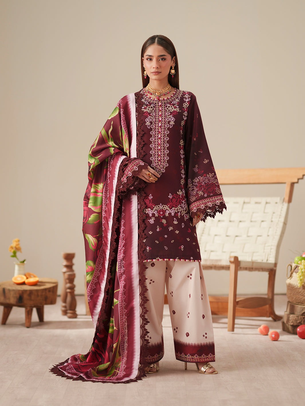 D-81B - Bin Ilyas Jojo Summer Embroidered Lawn
