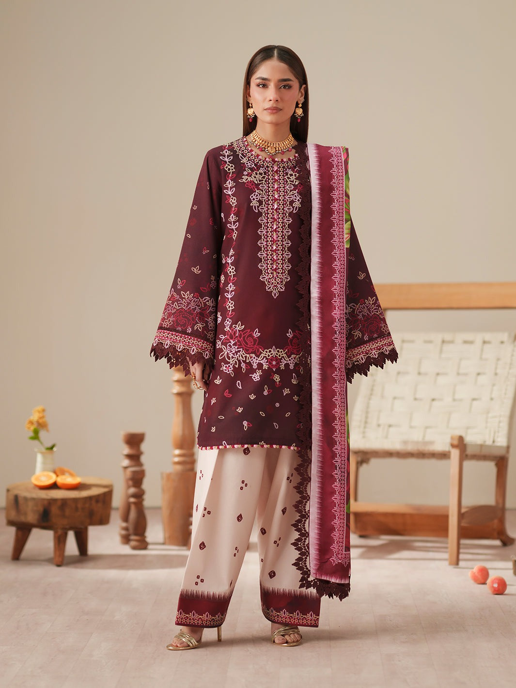 D-81B - Bin Ilyas Jojo Summer Embroidered Lawn