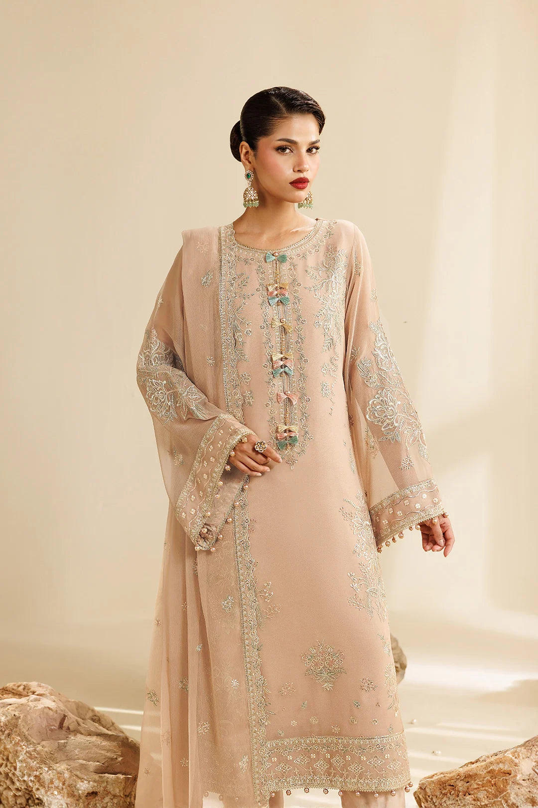 Sireine by Alizeh unstitched festive and luxury chiffon | AF-CH-2288-Dune