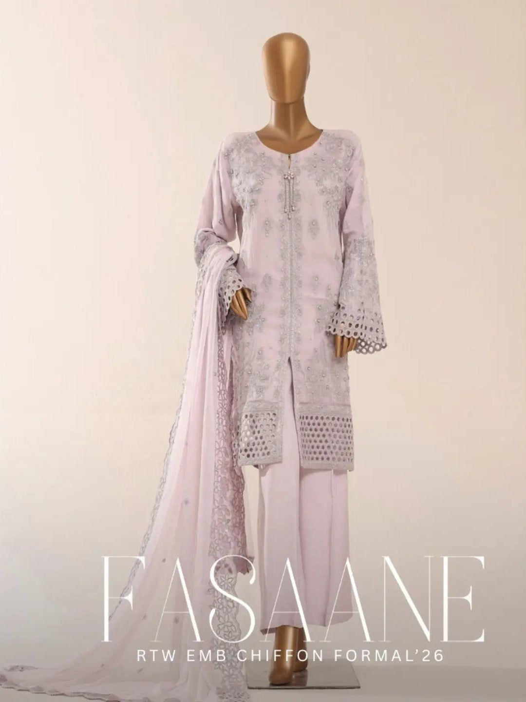 Fasaane by HZ Textile | Stitched Embroidered Chiffon Formal '26