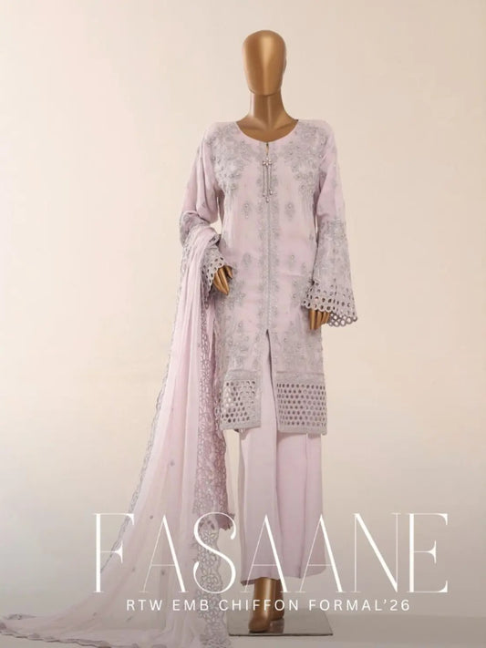 Fasaane by HZ Textile | Stitched Embroidered Chiffon Formal '26