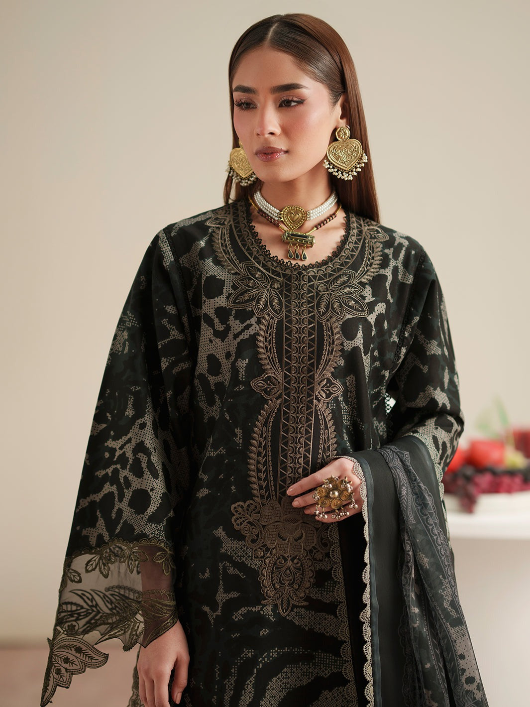 D-82A - Bin Ilyas Jojo Summer Embroidered Lawn