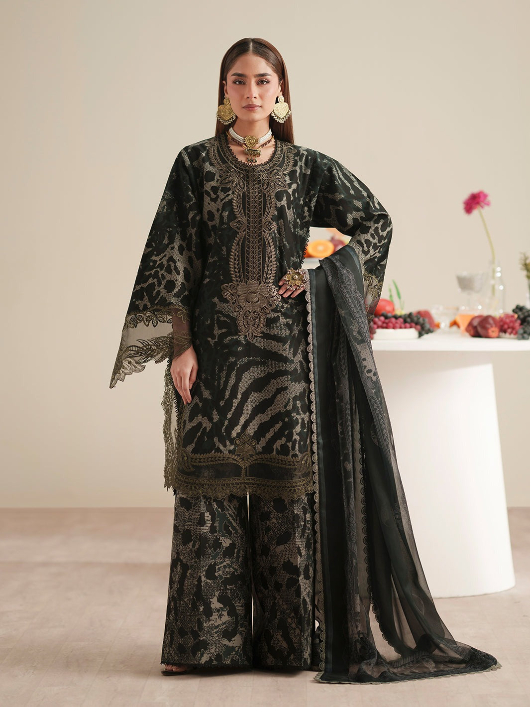 D-82A - Bin Ilyas Jojo Summer Embroidered Lawn