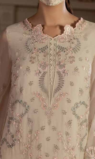 Chandani Kuch Khas By Flossie Premium Chiffon 3pc Unstitched Suit - CH-106