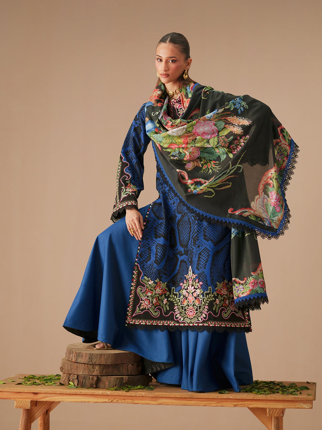 D-83B - Bin Ilyas Jojo Summer Embroidered Lawn