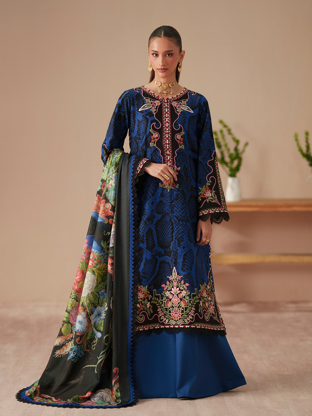 D-83B - Bin Ilyas Jojo Summer Embroidered Lawn