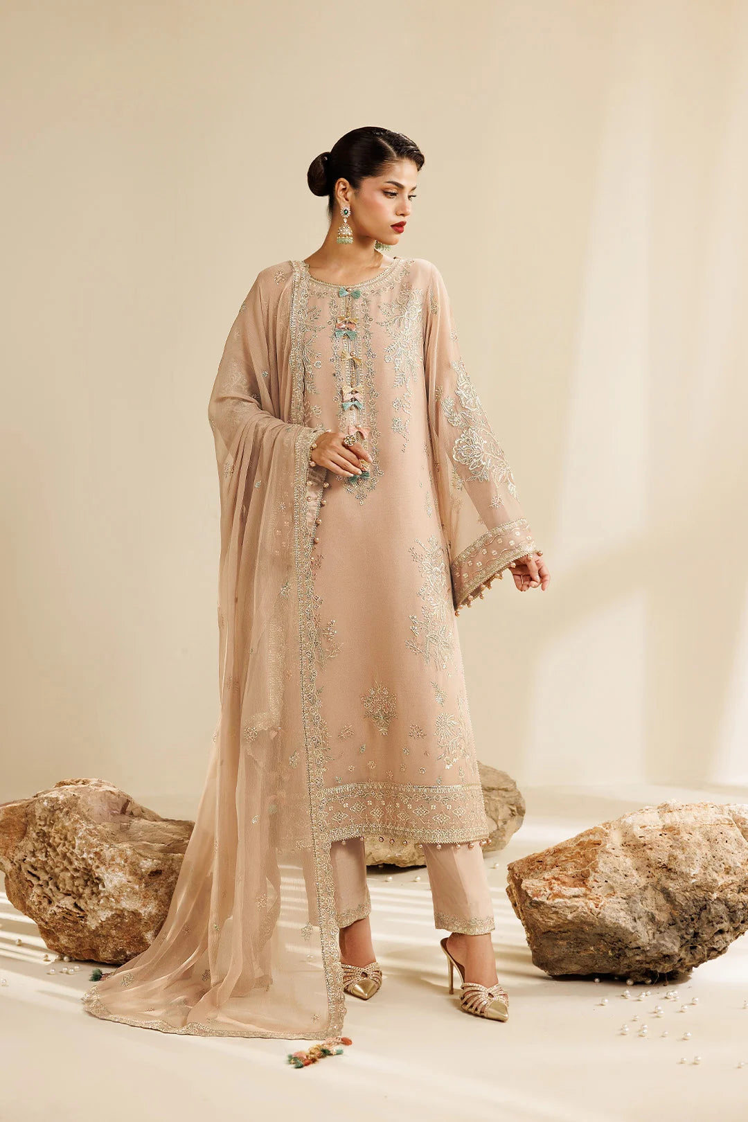 Sireine by Alizeh unstitched festive and luxury chiffon | AF-CH-2288-Dune