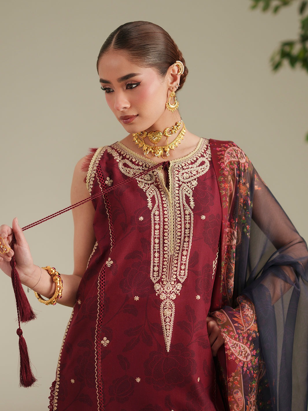 D-84B - Bin Ilyas Jojo Summer Embroidered Lawn