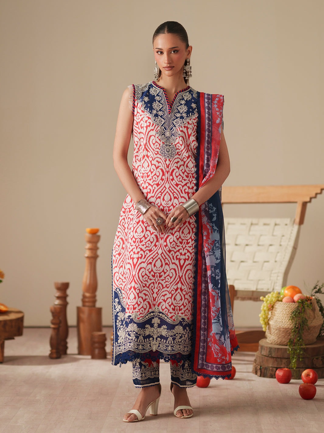 D-85B - Bin Ilyas Jojo Summer Embroidered Lawn