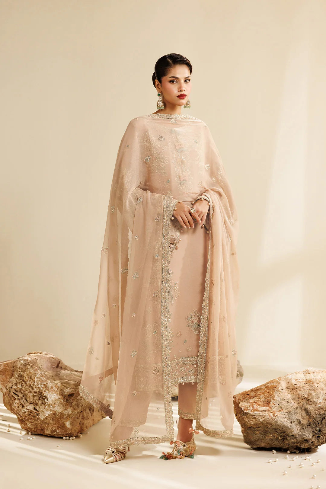 Sireine by Alizeh unstitched festive and luxury chiffon | AF-CH-2288-Dune