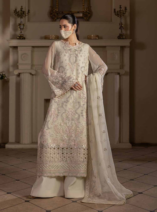 Chandani Kuch Khas By Flossie Premium Chiffon 3pc Unstitched Suit - CH-106