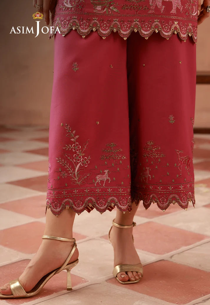 AJULFH-09 Embroidered Twisted Silk Unstitched 2 Pcs | ASIM JOFA