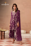 AJULFH-08 Embroidered Chiffon Unstitched 3 Pcs | ASIM JOFA