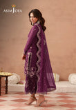 AJULFH-08 Embroidered Chiffon Unstitched 3 Pcs | ASIM JOFA