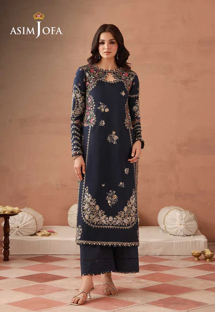 AJULFH-06 Embroidered Twisted Silk Unstitched 2 Pcs | ASIM JOFA