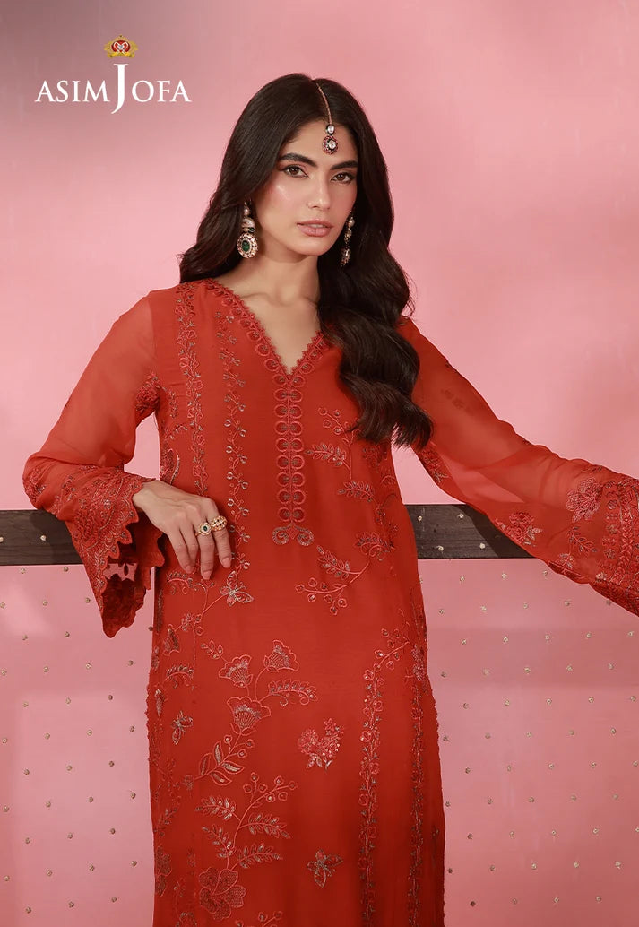 AJUFC-01 Embroidered Chiffon Unstitched 2 Pcs | ASIM JOFA