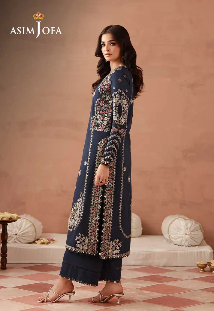 AJULFH-06 Embroidered Twisted Silk Unstitched 2 Pcs | ASIM JOFA