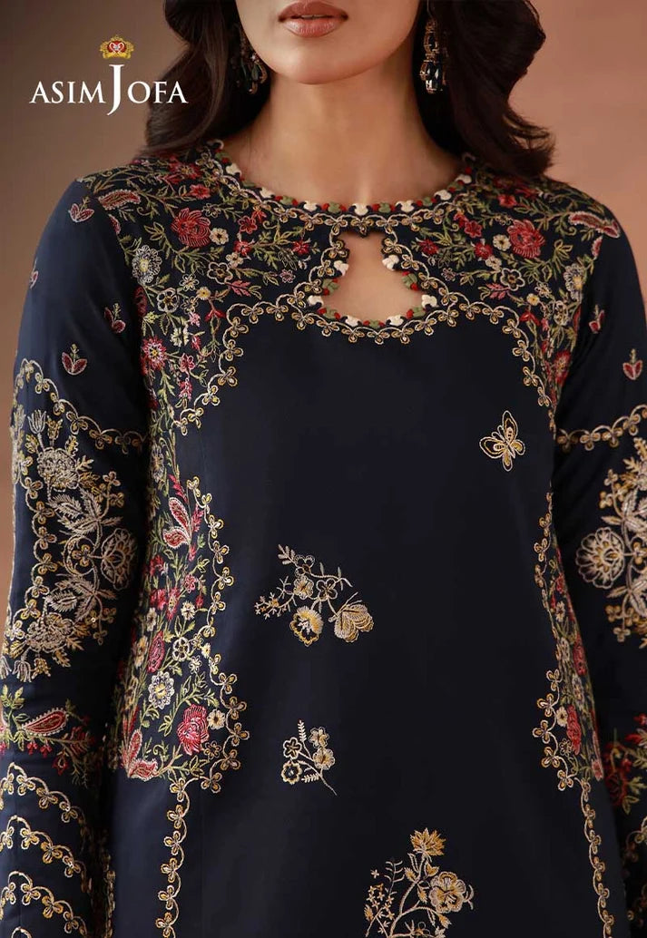 AJULFH-06 Embroidered Twisted Silk Unstitched 2 Pcs | ASIM JOFA